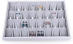 Oirlv Velvet Stackable Jewelry Tray 32 Grids Earrings Organizer Display Showcase Jewelry Storage trays