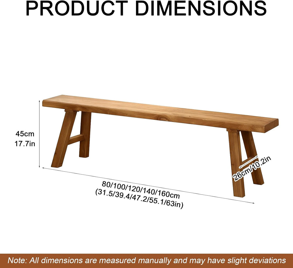 32” Farmhouse Wooden Living Room Dining Indoor Multifunctional Elm Benches Wo...