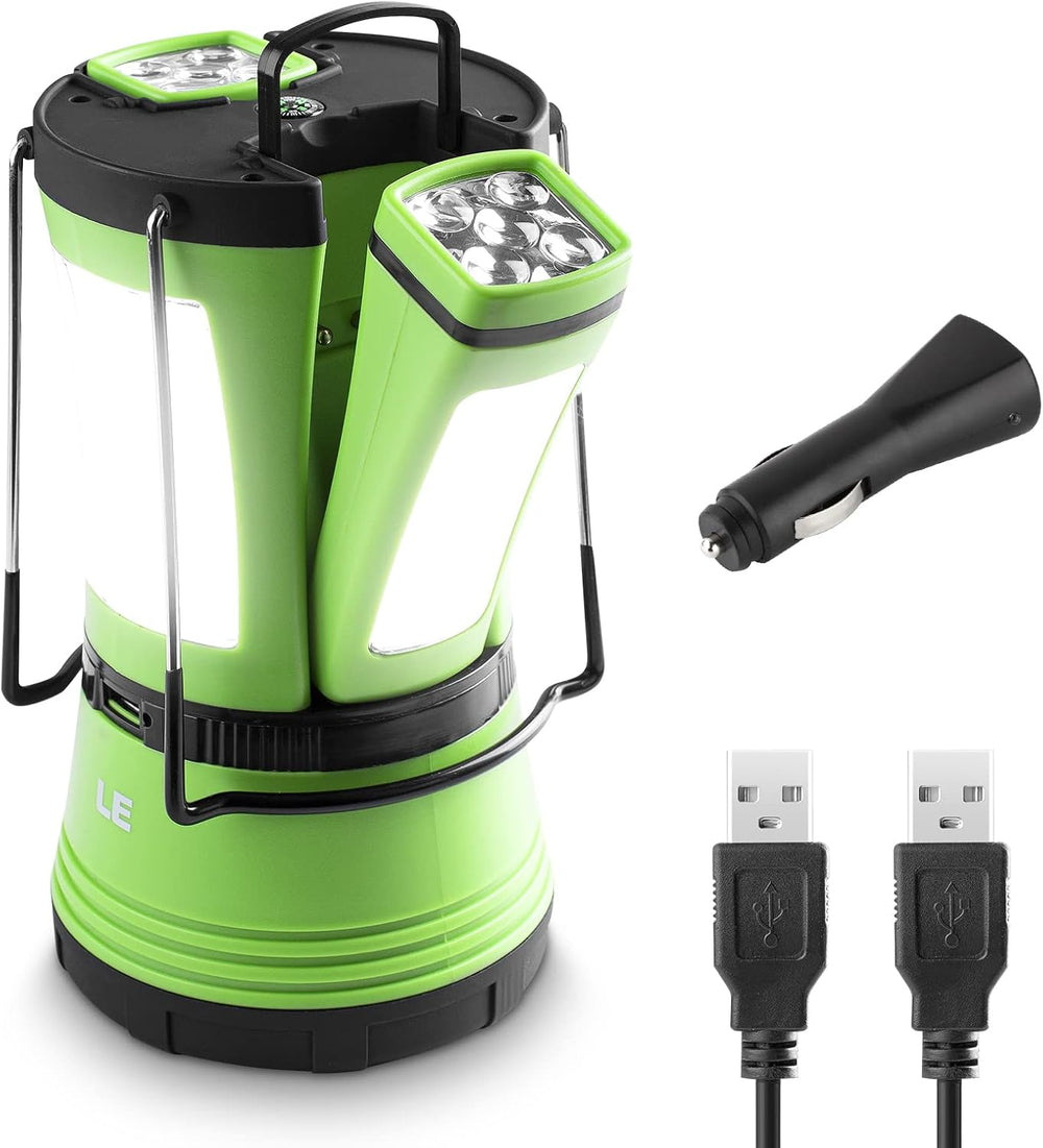 LE LED Camping Lantern Rechargeable, 600LM, Detachable Flashlight, Camping Es...
