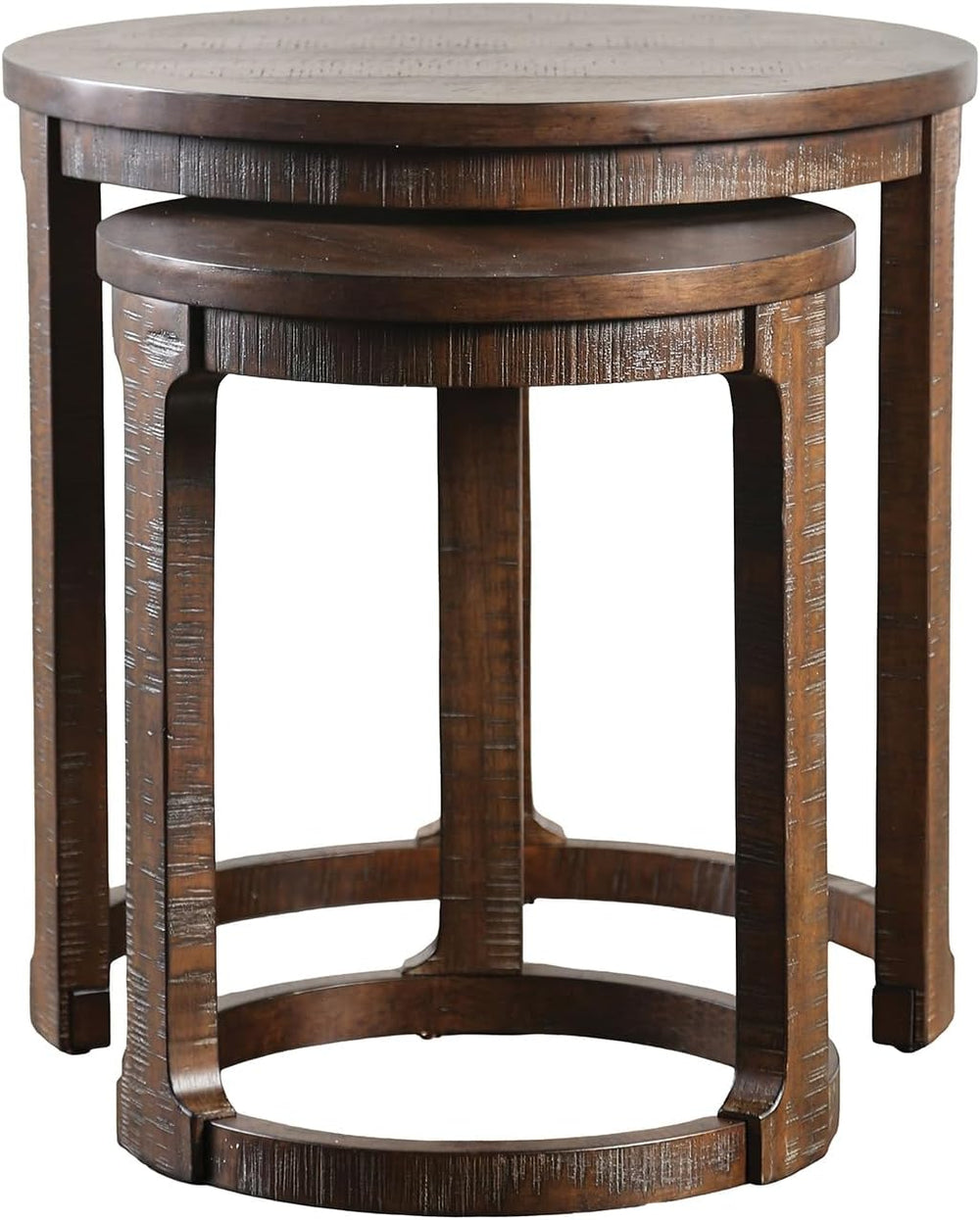 Espresso Coffee and End Table Set with Lower Shelves, 2-Piece | Espresso Coff...