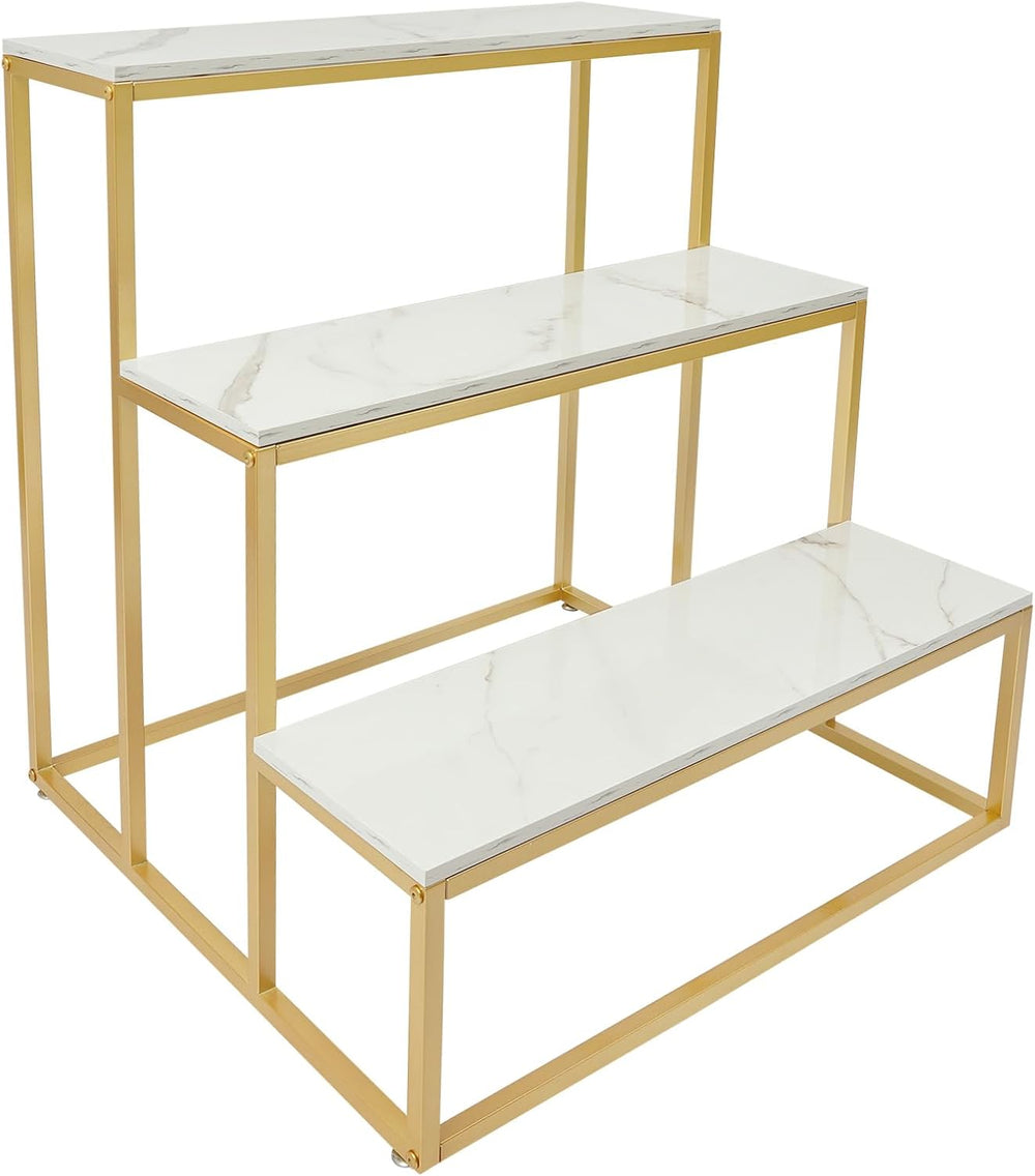 Metal Shoe Handbag Display Stand, 3 Tier Modern Standing Display Riser Shelf ...