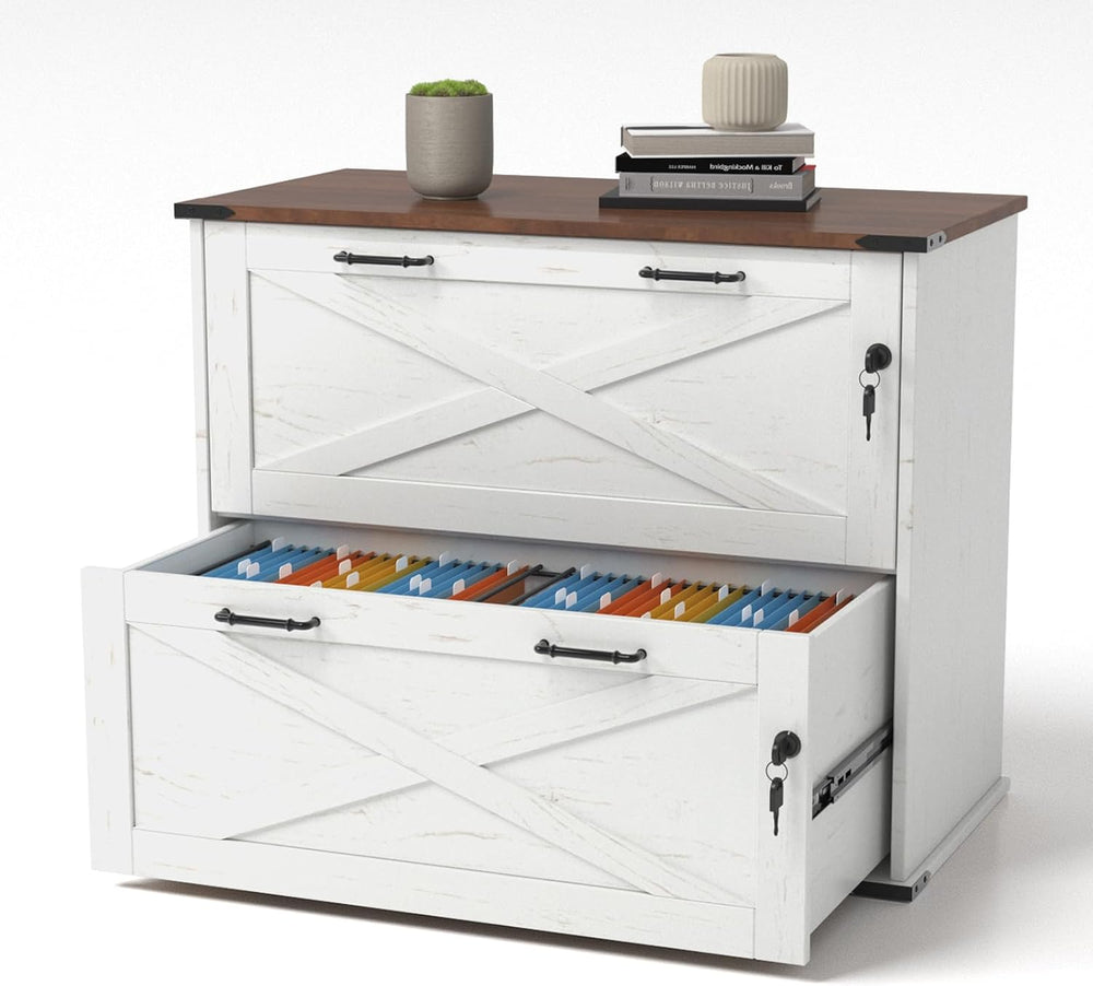 VINGLI 2 Drawer File Cabinet with Lock, Home Office Filing Organizer, for Let...