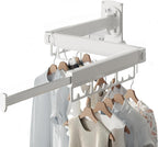 Mounted Wall Drying Rack, Laundry Hanger Dryer Rack, Laundry Hanger Rack, Wall Mounted Clothes Rack, Laundry Room Hanging Rack(Foldable/High-Bearing/Never Fall Off/Third Generation/White)