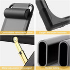 Black Gravity Chair Folding Reclining Lounge with Removable Cushion and Pillow, Sturdy & Comfortable,