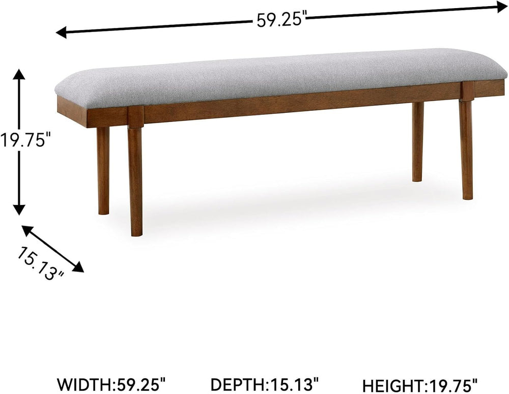 Signature Design by Ashley Dining Bench, 59" Backless Upholstered Wood |...