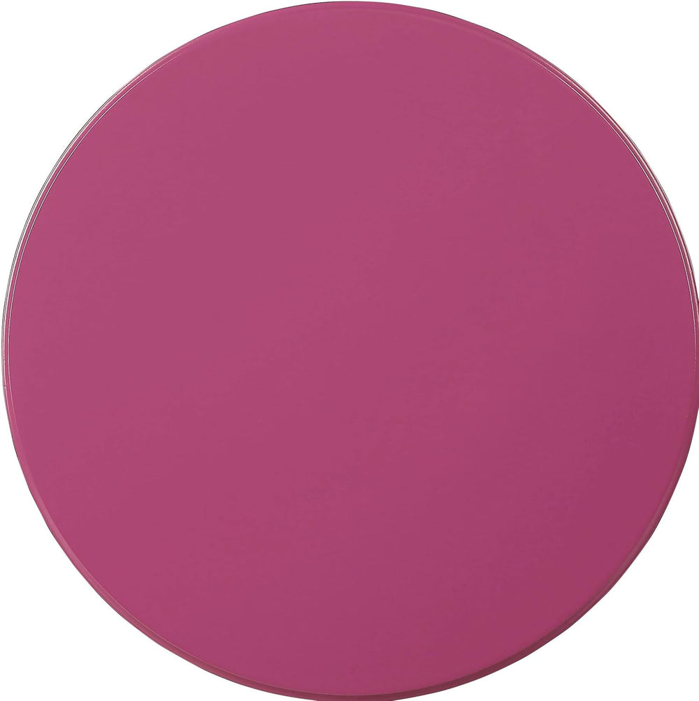 Purple Accent Table with Pedestal Base