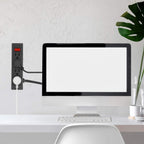 Wall Mount Power Outlet Strip, 4 Outlet Mountable Power Strip with Switch, Under Desk Power Strip Connect with 10ft Cord Mount Under Desk, Workbench, Nightstand, Dresser, Table.(Black)