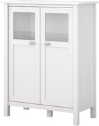Bush Furniture Broadview Bar Cabinet with Wine Storage in White, (Model: BDS132WH-03)
