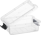 Superio Clear Storage Boxes with Lids, 1.27 Quart Plastic Container Bins for Organizing, Stackable Crates, BPA Free, Non Toxic, Odor Free, Organizers for Home, Office and Dorm, 6 Pack