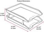 Acrimet Facility 2 Tier Letter Tray, Front Load, Letter Size/A4, Desktop File Organizer, Plastic (Clear Blue Color)