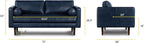 POLY & BARK Napa Furniture, 72 inches, Midnight Blue