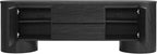 Modway Duval 71 Inch Oval TV Stand in Black – Low Profile Mid Century Modern Media Cabinet - Living Room Entertainment Center with Storage