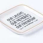 Piudee Friendship Gifts for Women Best Friend Jewelry Dish, Our Laughs are Limitless, Our Memories are Countless, Our Friendship is Endless Unique Gifts for Women, Female Friend Birthday Christmas