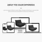 Fireside Chair, Oversized Armless Chair, Soft Microfiber Leather Floor Lounge Chair Lazy Sofa Accent Chair for Living Room Bedroom Salon Office