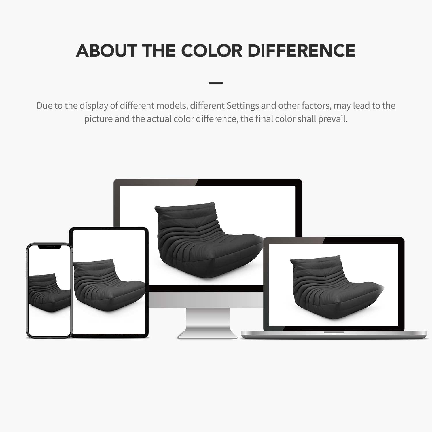 Fireside Chair, Oversized Armless Chair, Soft Microfiber Leather Floor Lounge Chair Lazy Sofa Accent Chair for Living Room Bedroom Salon Office