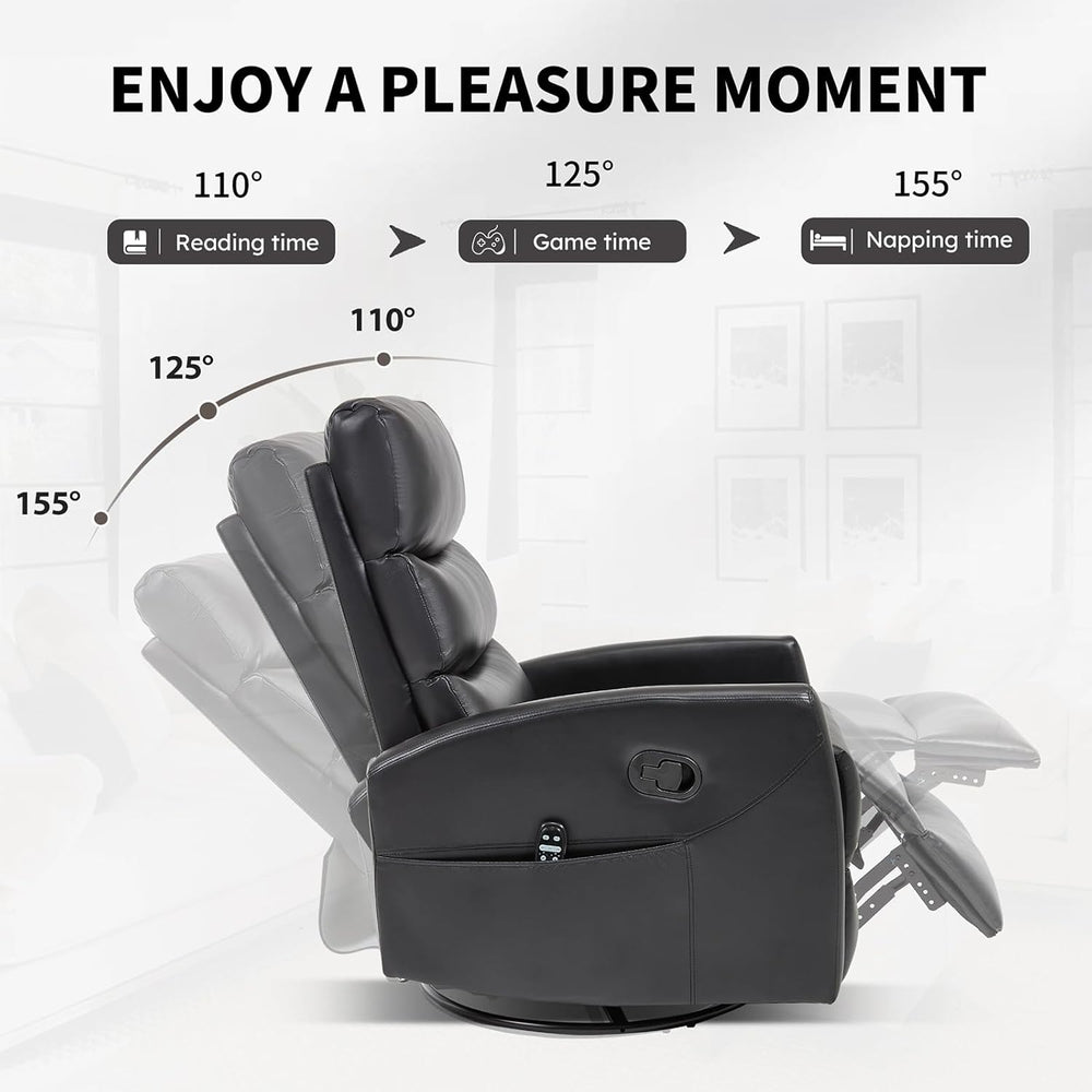 Rocker Recliner Chairs, 360° Swivel Rocking Recliner Chair for Adults,Glider ...
