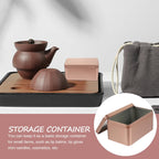 Alipis Tea Leaf Storage Container Rectangular Tinplate Box Mini Portable Tea Tin for Candies Snacks and Small Items Home Storage Box with Lid 5.11 X 3.14 X 2.36 in