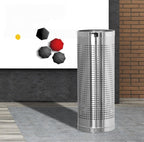 Stainless Steel Umbrella Stand Umbrella Storage Bin Space-Saving Perforated for Home Office Entryways Hotels (A)