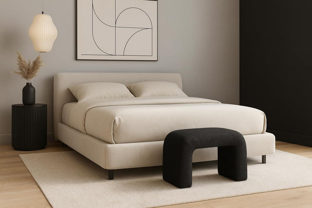 Meridian Furniture 169Black Niagara Collection Modern | Contemporary Boucle F...