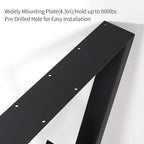 SSS Furniture Metal Table Legs Heavy Duty Industrial Table Base, 28 inch Height 19.7 inch Wide Black Metal Furniture Legs Modern Dining Coffee Table Legs DIY Desk Legs Set of 2