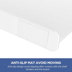HBlife 6 Pcs White Acrylic Shelf Dividers, Vertical Purse Organizer for Closet Perfect for Sweater, Shirts, Handbags in Bedroom and Kitchen, Closet Separators for Organization Cabinet
