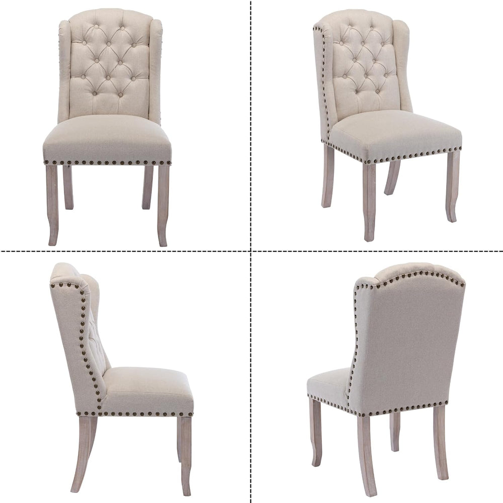 Ya-Home Modern Tufted Dining Chairs Set of 8, Upholstered Kitchen Side Accent...