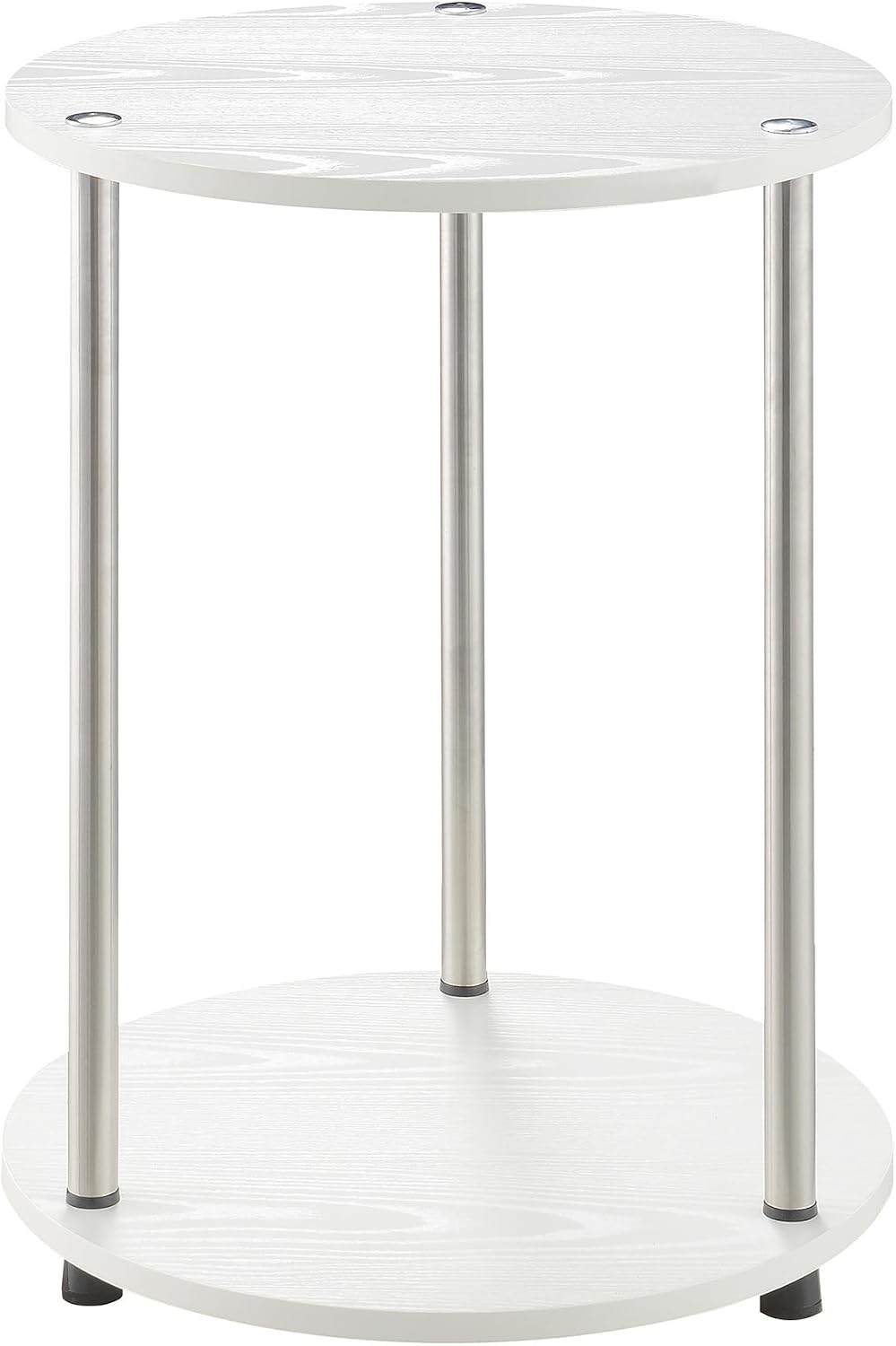 Convenience Concepts Designs2Go No Tools 2 Tier Round End Table 15.75" -...