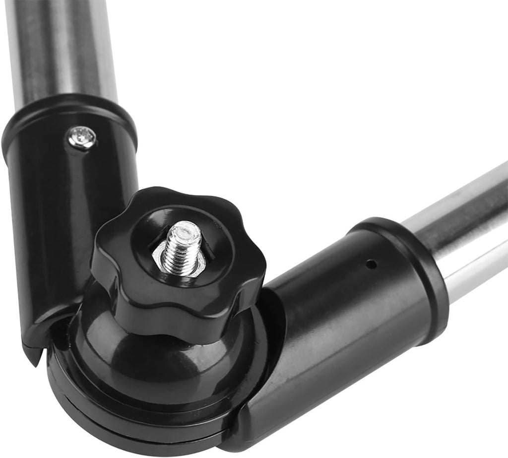 Adjustable Umbrella Stand 360 Rotatable Umbrella Holder for Wheelchair with Thickened Stainless Steel Pipe Up Down Telescopic Adjustment (Black)