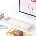 Divided Drawer Organizer Tray, Velvet Jewelry Storage Tray, Necklace Bracelet Ring Earring Display Tray,Bedside Nightstand Desk Holder Tray for Phone Watch Sunglasses Cosmetics Storage/Beige/1grid