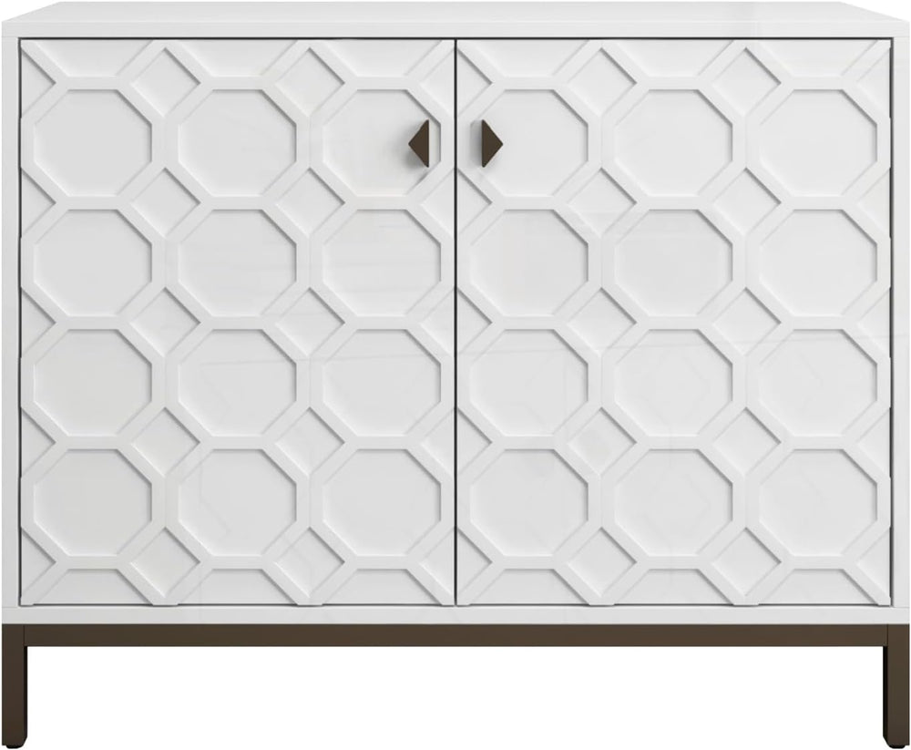 Modern Accent Home Cabinet, Shoe Storage Cabinet with Shelves, for Living Roo...