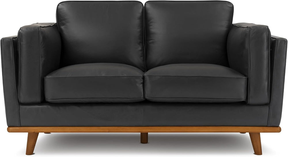 Valencia Artisan Full Leather Loveseat Sofa 66”| Pure Full Italian Nappa Leat...