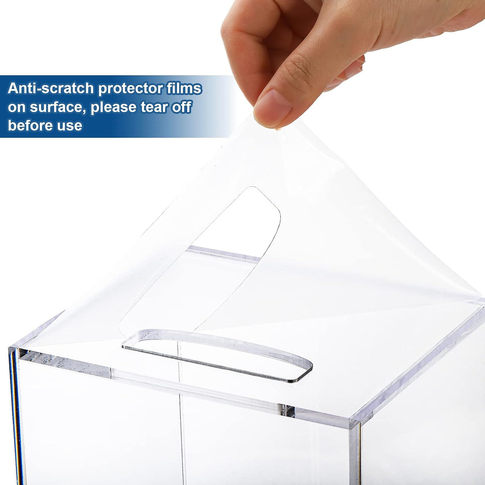 Frcctre 2 Pack Acrylic DVD/CD Storage Box, Clear DVD Holder Case with Handles...