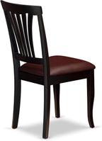 East West Furniture PLAV9-BCH-LC 9 Piece Dining Room Table Set Includes an Oval Kitchen Table with Butterfly Leaf and 8 Faux Leather Upholstered Dining Chairs, 42x78 Inch, Black & Cherry