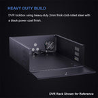 Kenuco White Heavy Duty 16 Gauge Steel DVR Security Lockbox with Fan (BK 15'' X 14.86'' X 4.96'')