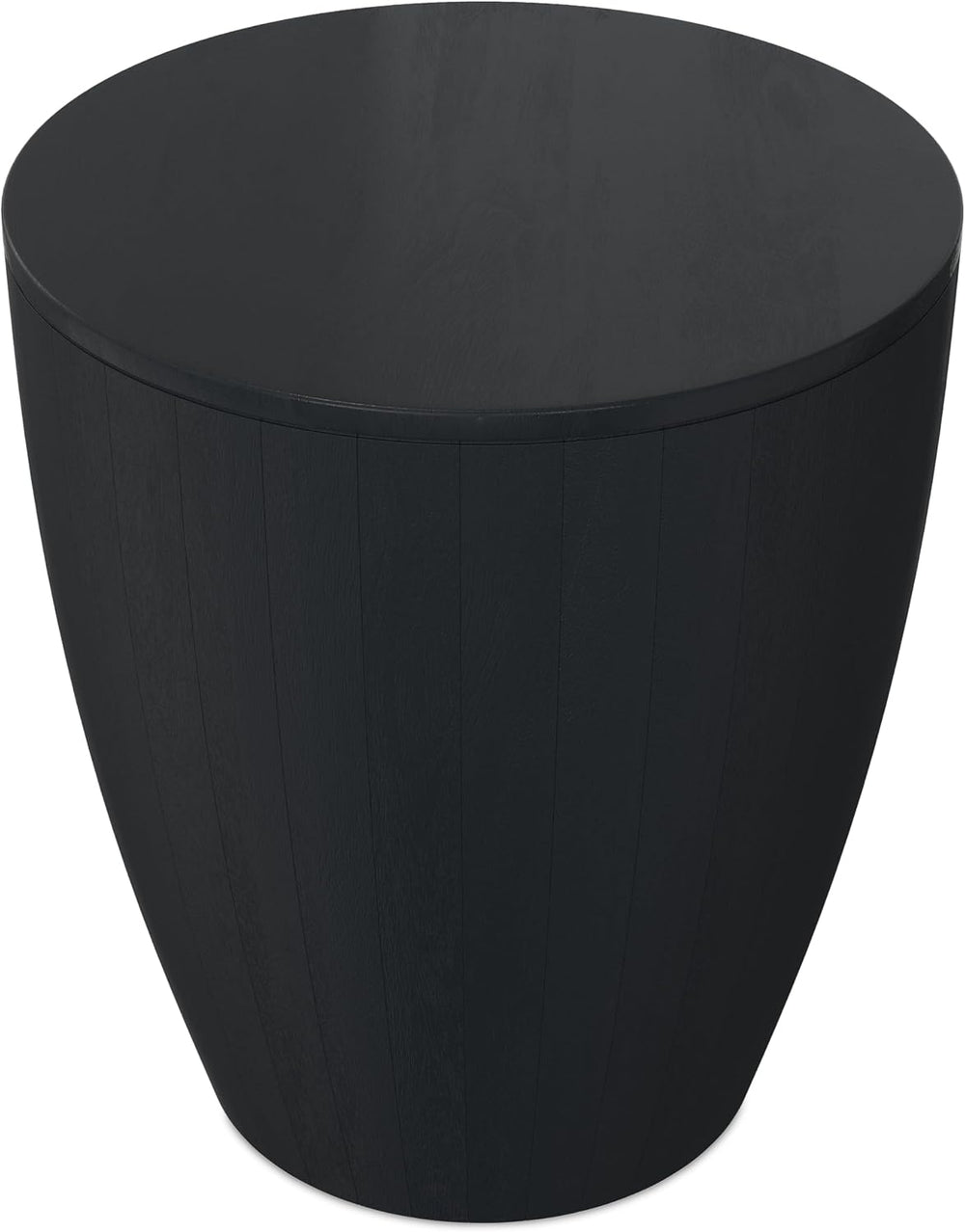 SIMPLIHOME Elmbrook End Table - 21 inch Wide Solid Mango Wood Round Drum Tabl...