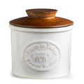 Ceramic Butter Dish With Lid, Butter Crock for Countertop, French Butter Keeper Holder for Spreadable Butter, Cream White