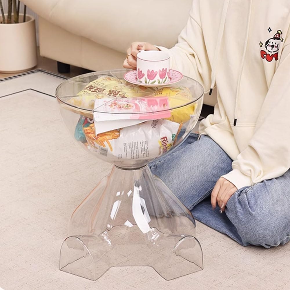 Circle Side Table, Round Modern End Table, Waterproof & Durable, Small Co...