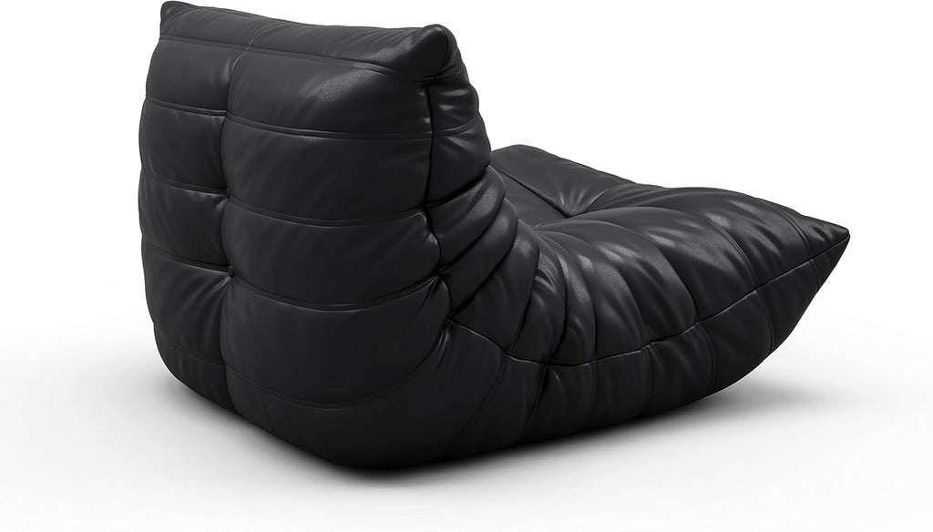 Fireside Chair, Oversized Armless Chair, Soft Microfiber Leather Floor Lounge Chair Lazy Sofa Accent Chair for Living Room Bedroom Salon Office