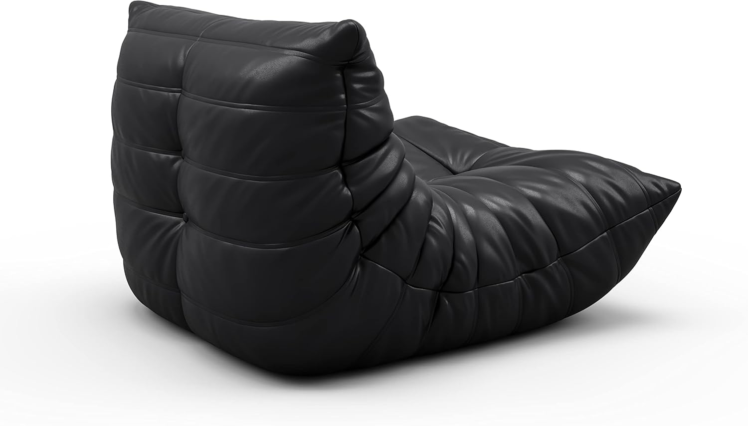Fireside Chair, Oversized Armless Chair, Soft Microfiber Leather Floor Lounge Chair Lazy Sofa Accent Chair for Living Room Bedroom Salon Office
