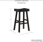 Lexicon Bar Table Set for 3, Small Kitchen Table Set Kitchen Island Table with 3 Saddle Bar Stools, 4 Piece Dining Table Set for Breakfast Nook, Living Room, Apartment, Pub Height, Black