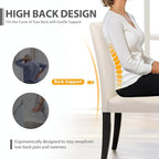 FDW Dining Chairs Set of 4,Dining Room Chairs Elegant Design Modern Fabric Upholstered Dining Chairs,Beige