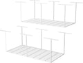 SunsGrove 4x8 Garage Storage Overhead Rack Organization, Adjustable Ceiling Mounted Storage Racks, 800LBS Weight Capacity, 22"-40" Ceiling Dropdown, 2 Pcs, White