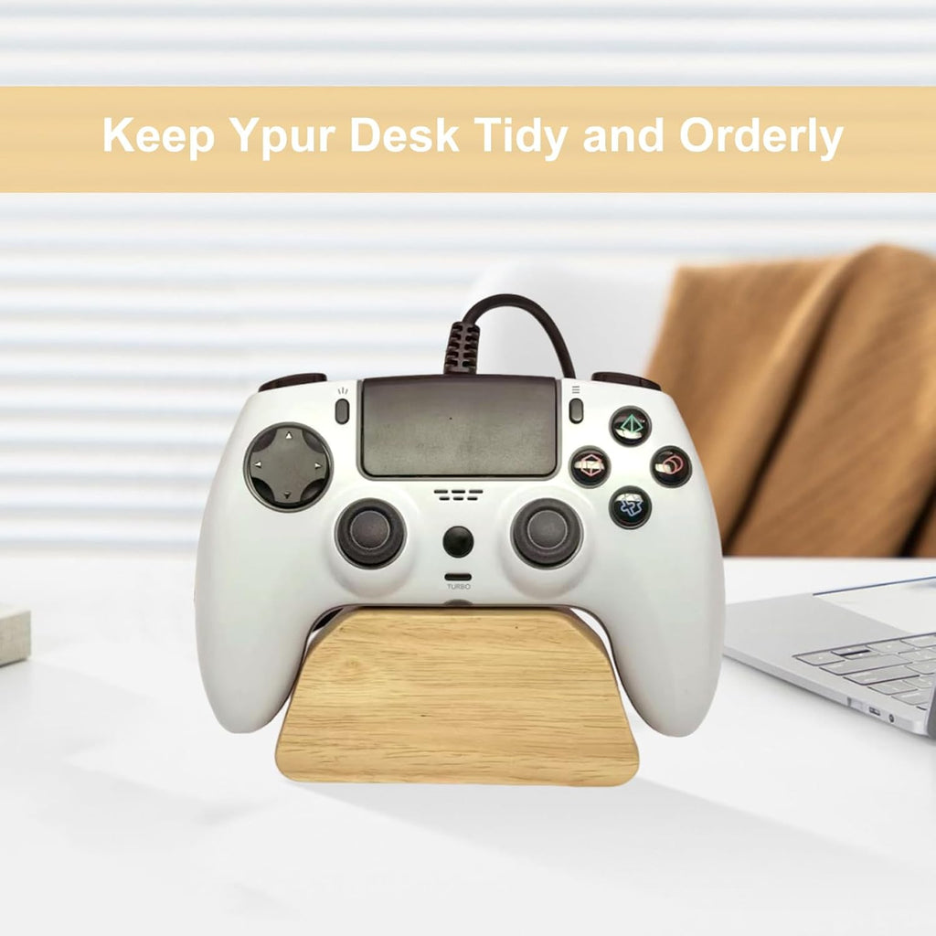 Solid Wood Controller Holder Gaming Controller Stand for Desk Controller Organizer Fits Xbox,Ps4,Ps5,Best Gift for Son,Husband,Boyfriend