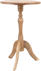 Decor Therapy Simplify Round Pedestal Accent Table, 24" x 15" x 15", Natural