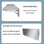 Stainless Steel Folding Wall Shelf,Stainless Steel Wall Mount Folding Table, Wall-Mounted Folding Table,for Laundry Room,Kitchen, Restaurant,Folding Design,Space Saving. (Size : L120*W30cm)