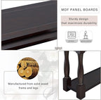 Merax 64" Classic Wood Console Table with Drawers and Bottom Shelf for Entryway Hallway Living Room (Espresso)