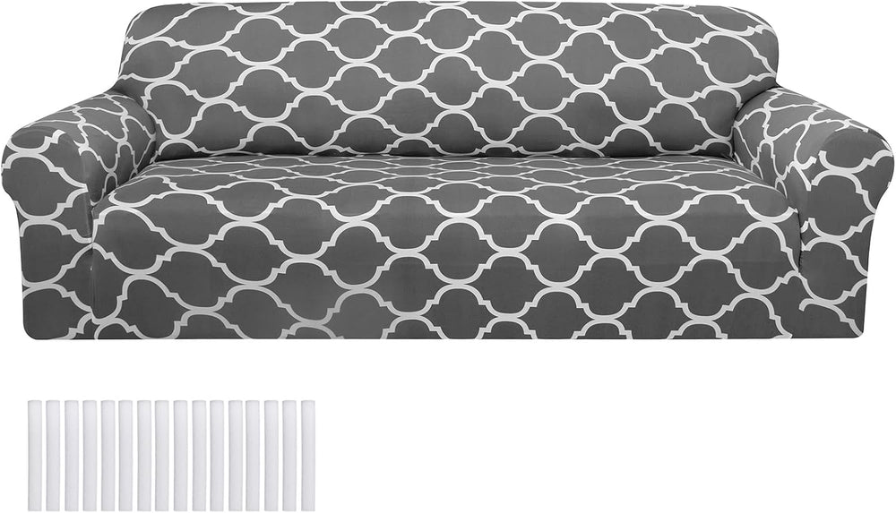 Peryiter 1 Pcs Dark Gray Couch and Loveseat Sofa Covers,1 Size