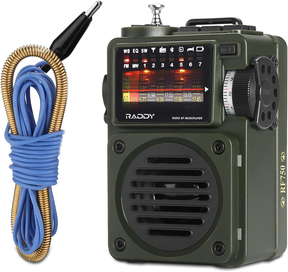Raddy RF750 Portable Shortwave Radio AM/FM/SW/WB Receiver with NOAA Alerts - ...