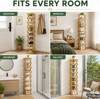 8/9/10-Tier Folding Shoe Rack| Bamboo Wooden Shoe Organizer| Entryway Bedroom Shoe Shelf| Ventilated & Space-Saving