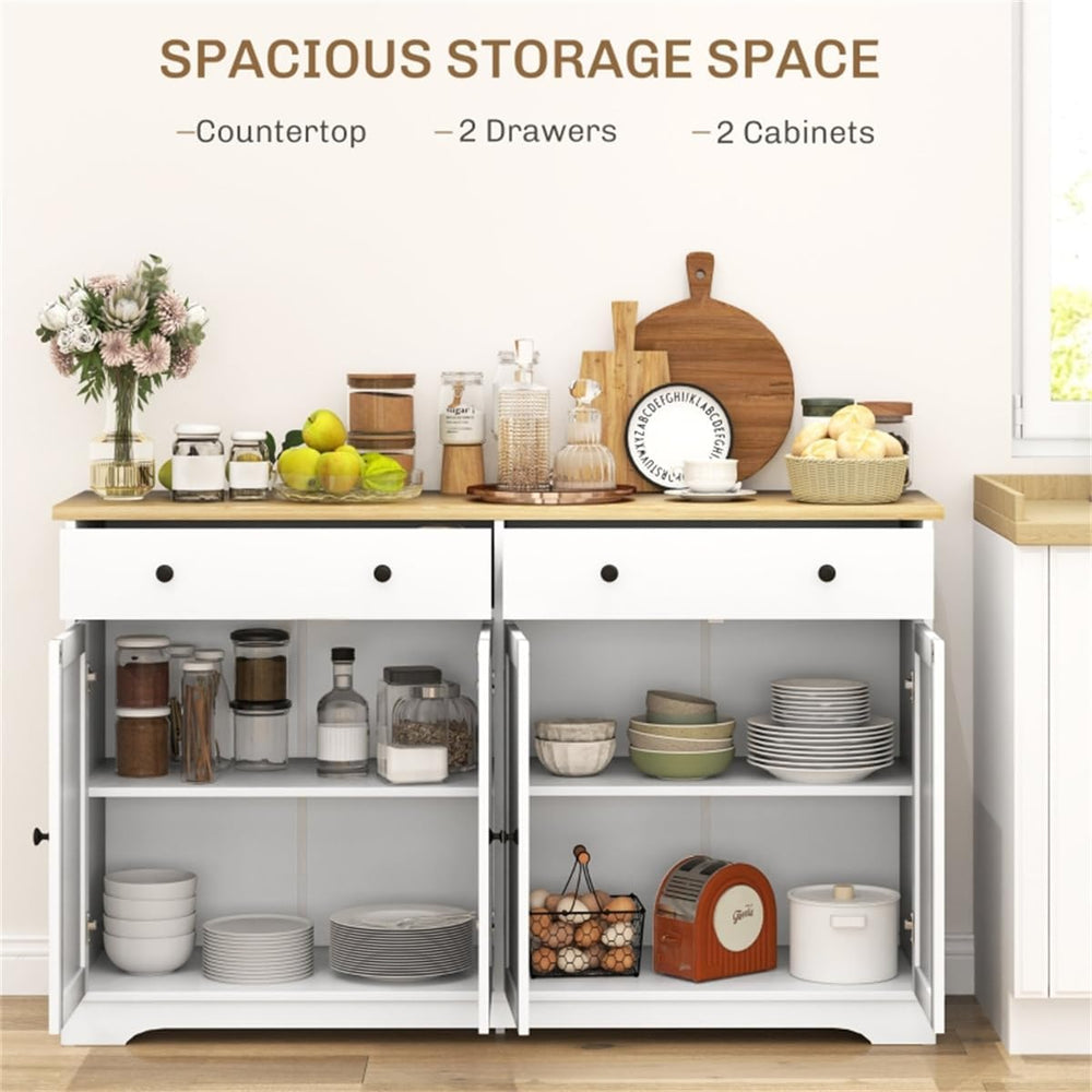 lapday Kitchen Cabinet with 2 Spacious Drawers,2 Doors,3-Level Adjustable She...